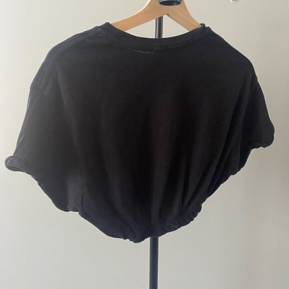 Garage Elastic Waist Black Crop Top Size XS - Picture 2 of 5